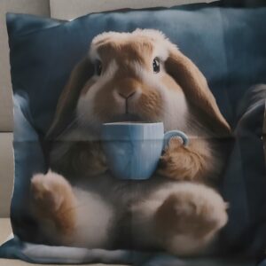 Poduszka Wielkanocna 45x45 cm – Wesoły Króliczek